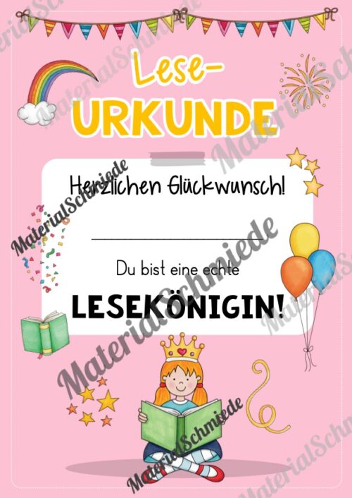 Lesepass & Leseurkunde (Arbeitsblatt 13)