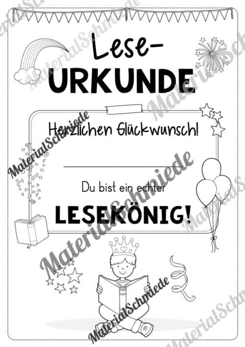 Lesepass & Leseurkunde (Arbeitsblatt 17)