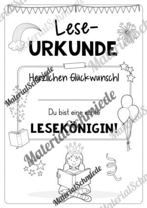 Lesepass & Leseurkunde (Arbeitsblatt 18)