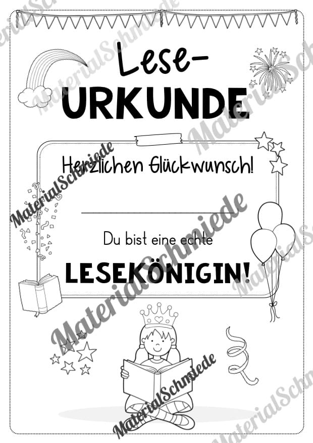 Lesepass & Leseurkunde (Arbeitsblatt 18)