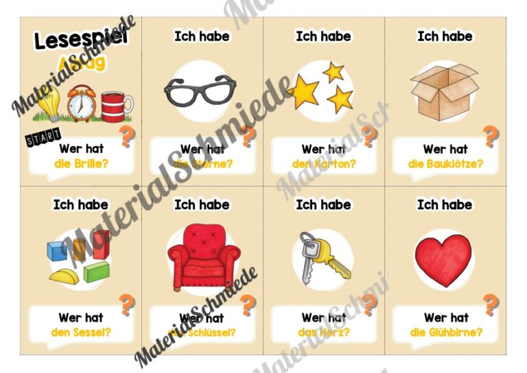 Lesespiel: Thema Alltag (Ich habe, wer hat…) – Vorschau 01
