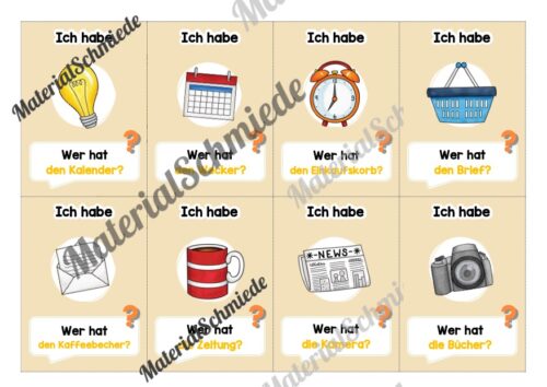 Lesespiel: Thema Alltag (Ich habe, wer hat...) - Vorschau 02