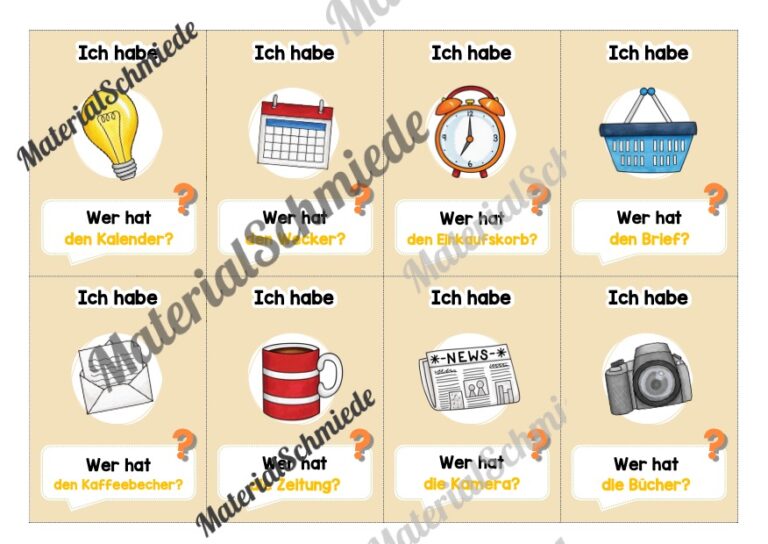 Lesespiel: Thema Alltag (Ich habe, wer hat…) – Vorschau 02