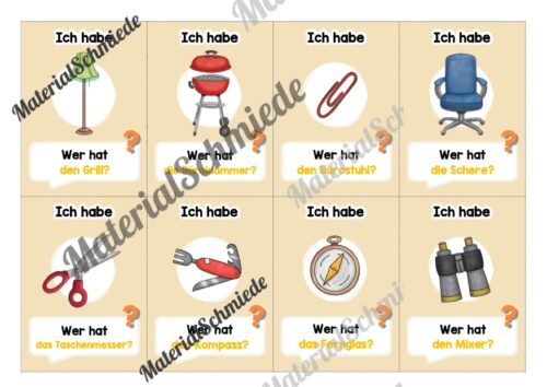 Lesespiel: Thema Alltag (Ich habe, wer hat...) - Vorschau 04