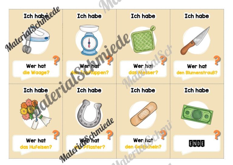 Lesespiel: Thema Alltag (Ich habe, wer hat…) – Vorschau 05