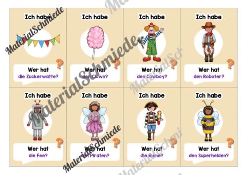 Lesespiel: Fasching / Karneval (Ich habe, wer hat...) - Vorschau 02