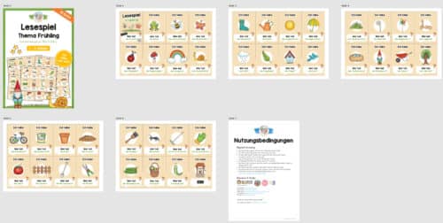 Lesespiel: Thema Frühling (Ich habe, wer hat...) - Überblick