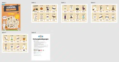 Lesespiel: Thema Halloween (Ich habe, wer hat...) - Überblick