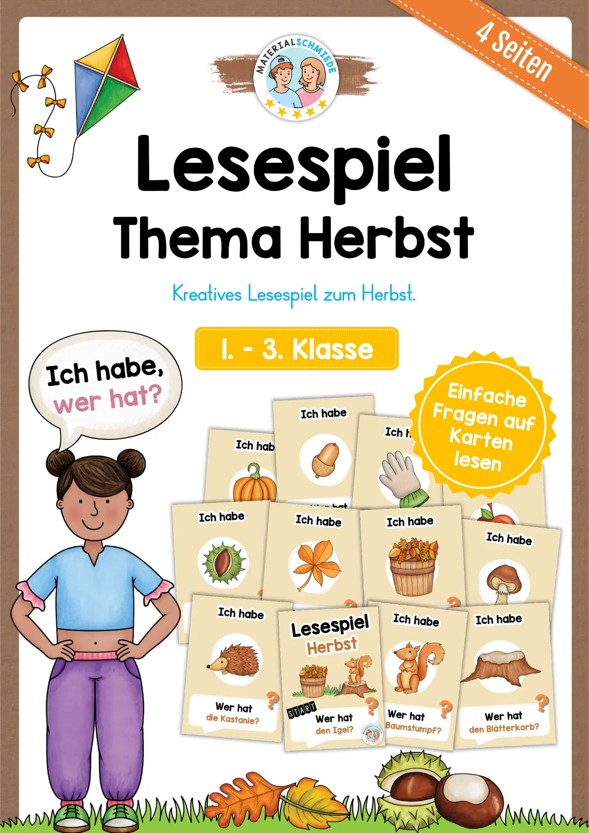 Lesespiel: Thema Herbst (Ich habe, wer hat...)
