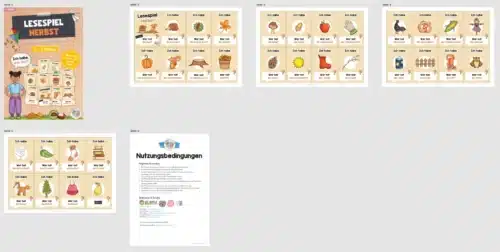 Lesespiel: Thema Herbst (Ich habe, wer hat...) - Überblick