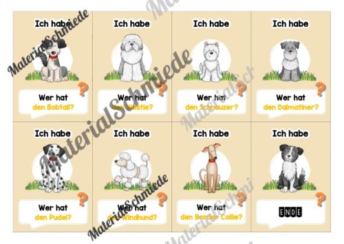 Lesespiel: Hunderassen (Ich habe, wer hat...) - Vorschau 02