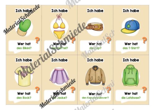 Lesespiel: Kleidung (Ich habe, wer hat...) - Vorschau 02