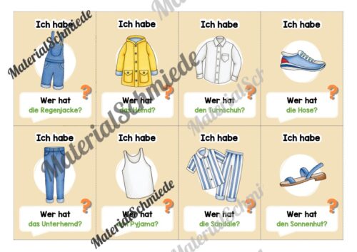 Lesespiel: Kleidung (Ich habe, wer hat...) - Vorschau 03