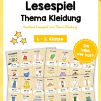 Lesespiel: Kleidung (Ich habe, wer hat...)