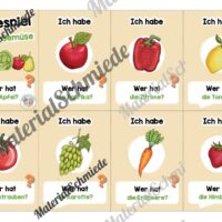 Lesespiel: Obst & Gemüse (Ich habe, wer hat...) - Vorschau 01