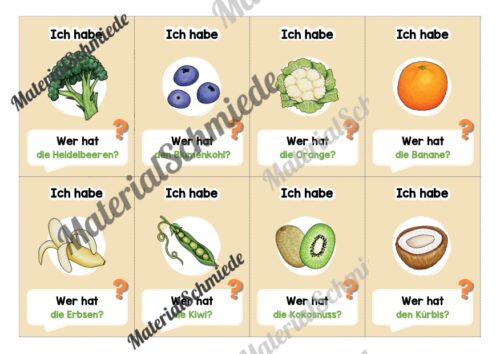 Lesespiel: Obst & Gemüse (Ich habe, wer hat...) - Vorschau 03