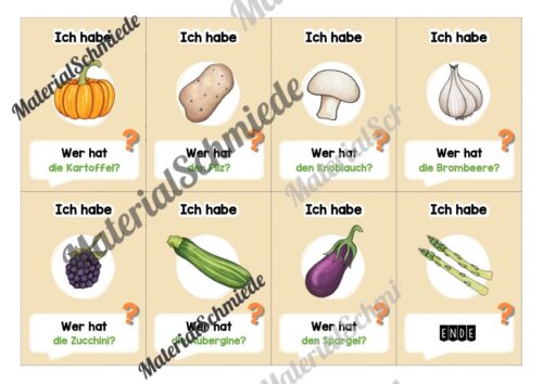 Lesespiel: Obst & Gemüse (Ich habe, wer hat...) - Vorschau 04