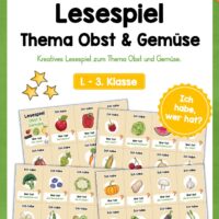 Lesespiel: Obst & Gemüse (Ich habe, wer hat...)