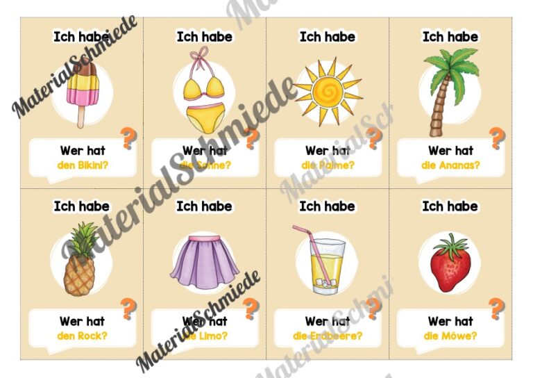 Lesespiel: Thema Sommer (Ich habe, wer hat…) – Vorschau 02