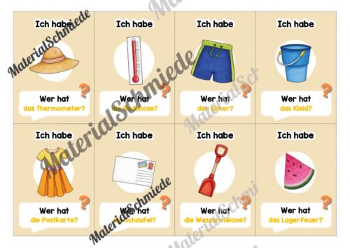 Lesespiel: Thema Sommer (Ich habe, wer hat...) - Vorschau 04