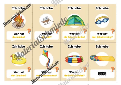 Lesespiel: Thema Sommer (Ich habe, wer hat...) - Vorschau 05