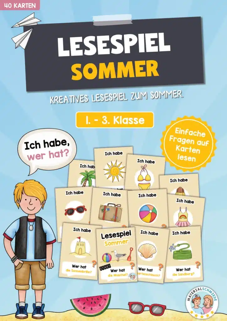 Lesespiel: Thema Sommer (Ich habe, wer hat...)