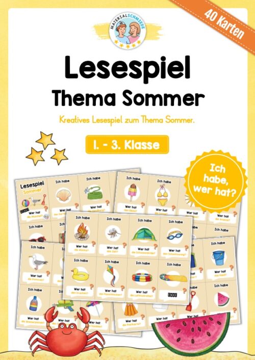Lesespiel: Thema Sommer (Ich habe, wer hat...)