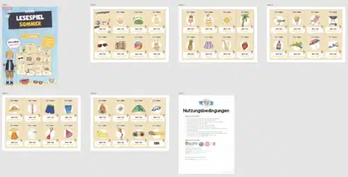Lesespiel: Thema Sommer (Ich habe, wer hat...) - Überblick