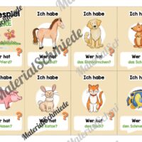Lesespiel: Tiere (Ich habe, wer hat...) - Vorschau 01