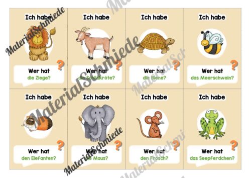 Lesespiel: Tiere (Ich habe, wer hat...) - Vorschau 03