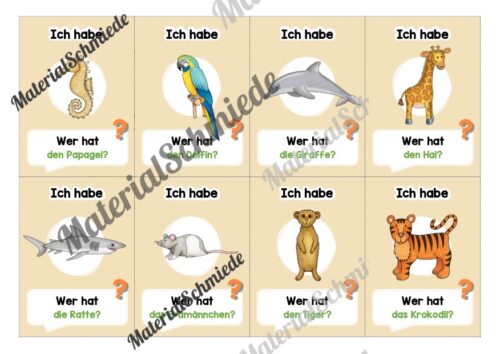 Lesespiel: Tiere (Ich habe, wer hat...) - Vorschau 04