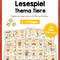 Lesespiel: Tiere (Ich habe, wer hat...)