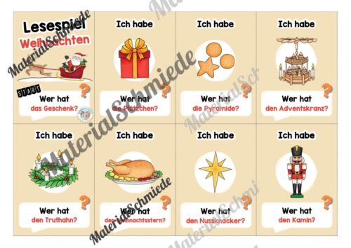Lesespiel: Weihnachten (Ich habe, wer hat...) - Vorschau 01