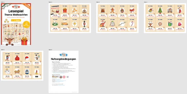 Lesespiel: Weihnachten (Ich habe, wer hat…) – Überblick Lesespiel: Weihnachten (Ich habe, wer hat…) – Überblick