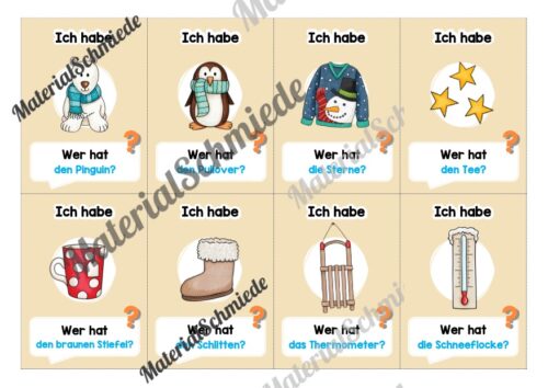Lesespiel: Thema Winter (Ich habe, wer hat...) - Vorschau 02