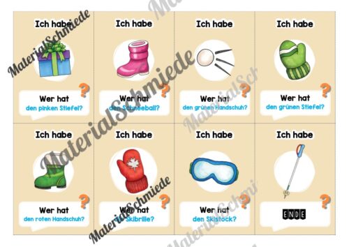 Lesespiel: Thema Winter (Ich habe, wer hat...) - Vorschau 04