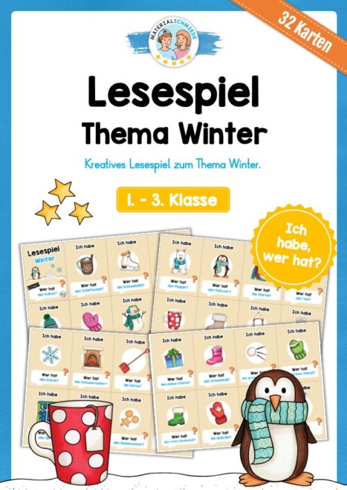 Lesespiel: Thema Winter (Ich habe, wer hat...)
