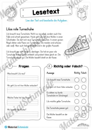 Materialpaket Lesetexte (Vorschau 08)