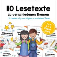 110 Lesetexte für Kinder (mit Aufgaben)