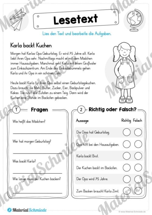 10 Leseübungen - Lesen & Verstehen (Vorschau 01)