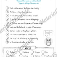 10 Leseübungen: Thema Tiere (Lesen & Verstehen) - Blitzlesen