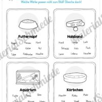 10 Leseübungen: Thema Tiere (Lesen & Verstehen) - Wörter-Karussell