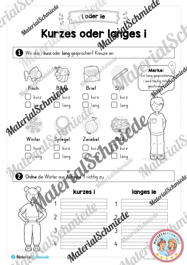 Lernheft: i oder ie (2. & 3. Klasse) - Arbeitsblatt 05