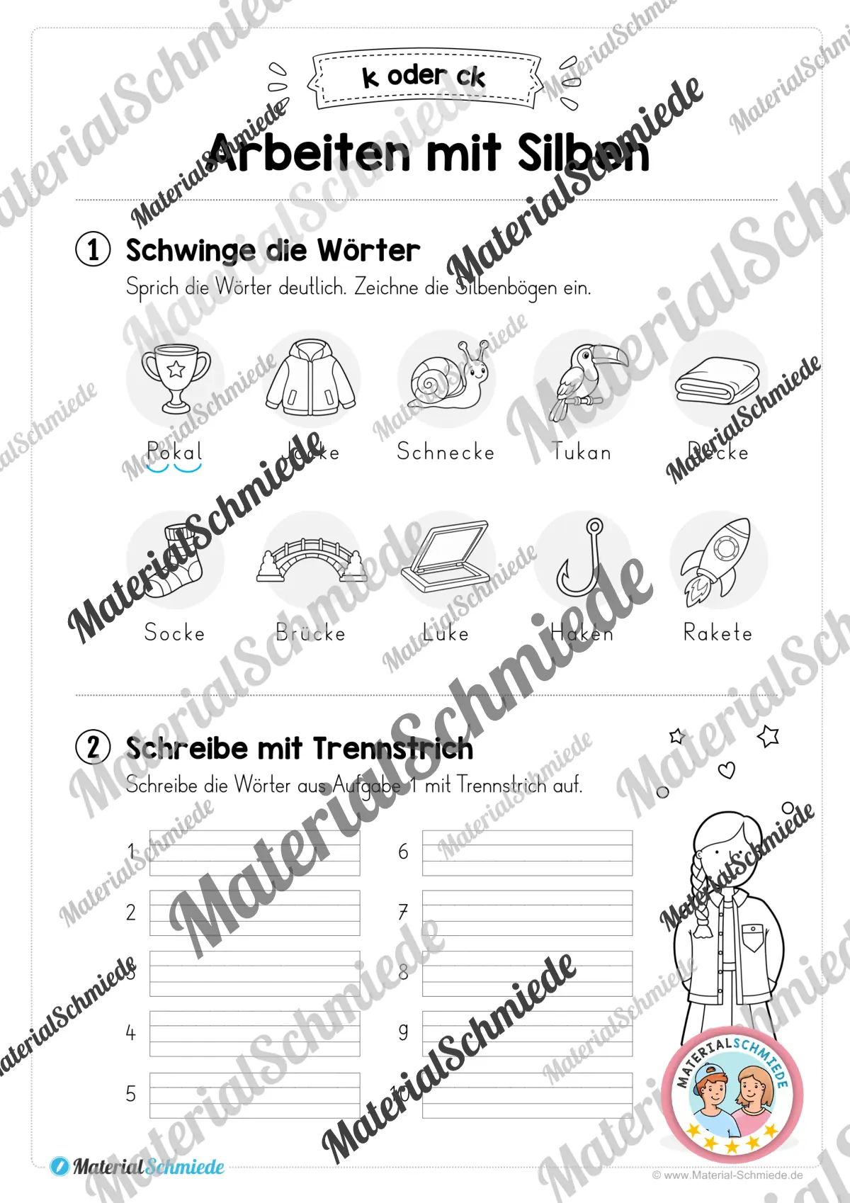 Lernheft: k oder ck (2. & 3. Klasse) – Vorschau 3
