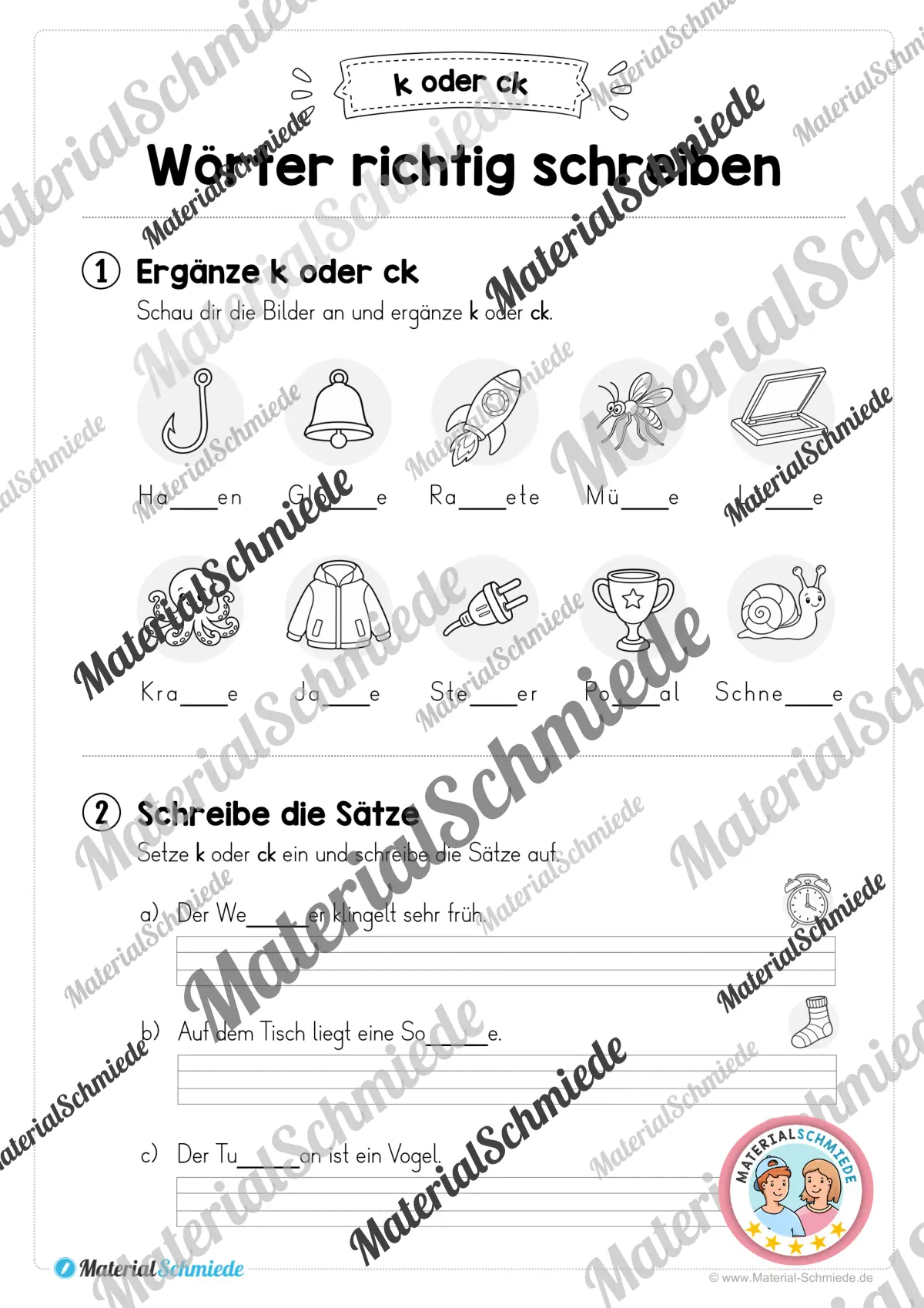Lernheft: k oder ck (2. & 3. Klasse) – Vorschau 5
