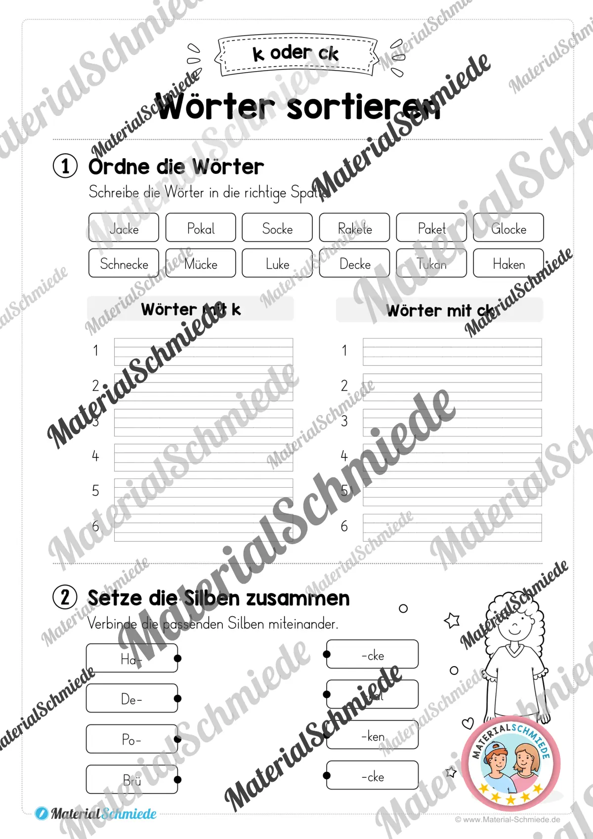 Lernheft: k oder ck (2. & 3. Klasse) – Vorschau 6