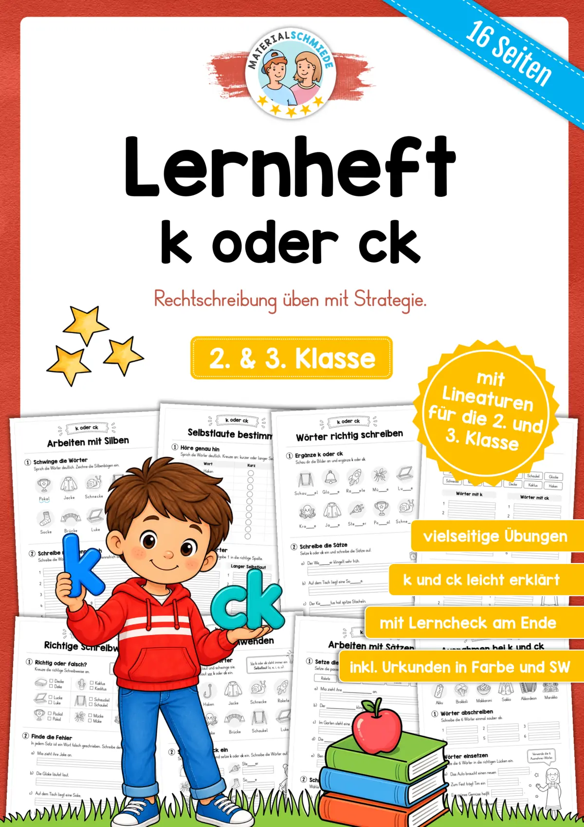 Lernheft: k oder ck (2. & 3. Klasse) – Deckblatt
