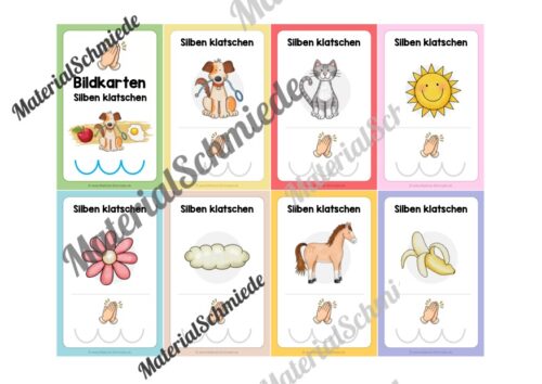 Silben klatschen: Bildkarten (1. & 2. Klasse) - Arbeitsblatt 02