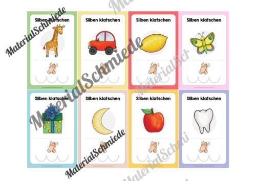Silben klatschen: Bildkarten (1. & 2. Klasse) - Arbeitsblatt 03
