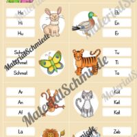 Silben Klammerkarten (1. & 2. Klasse) - Arbeitsblatt 03